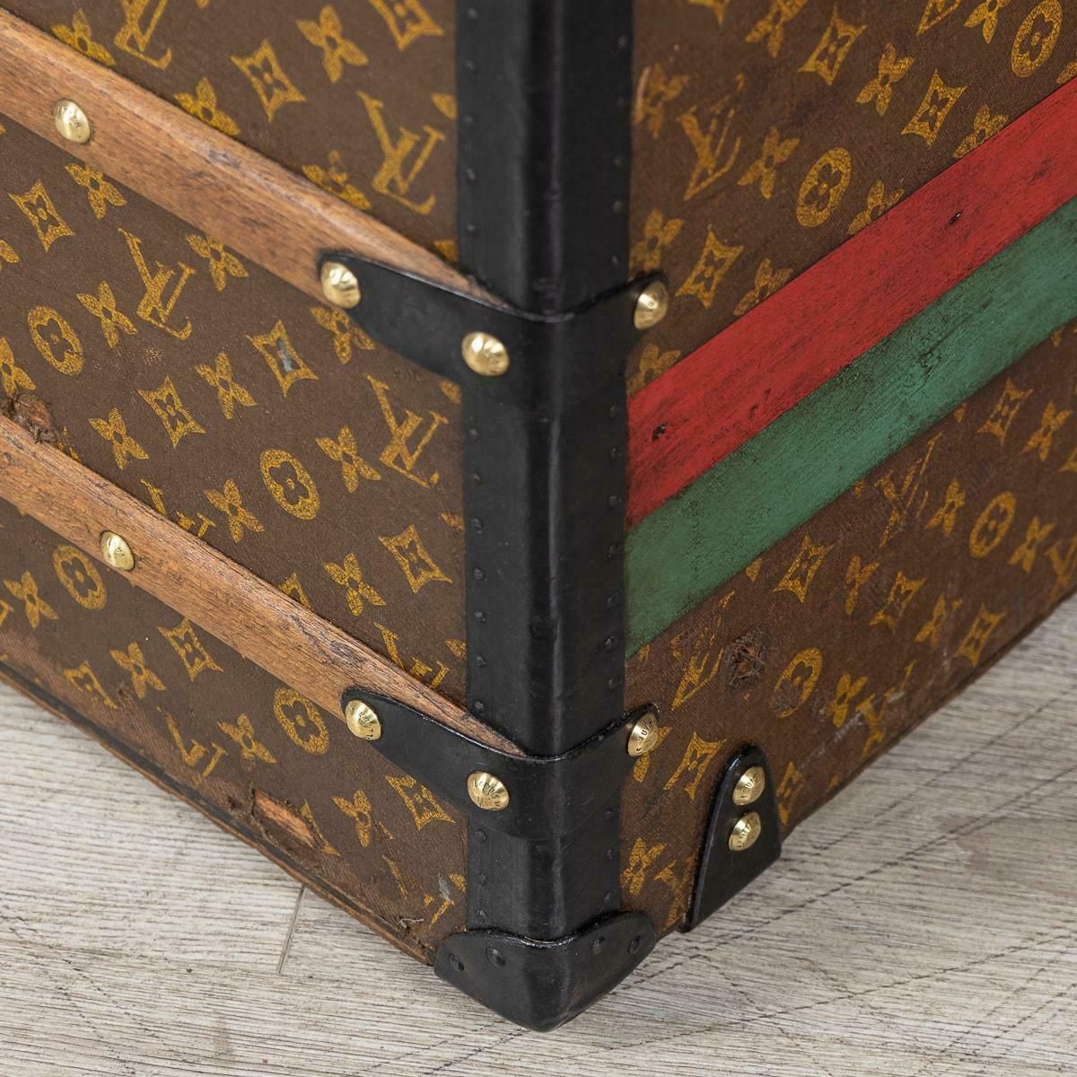 photo buy 20th Century Louis Vuitton Courier Trunk In Monogram Canvas, France C.1910