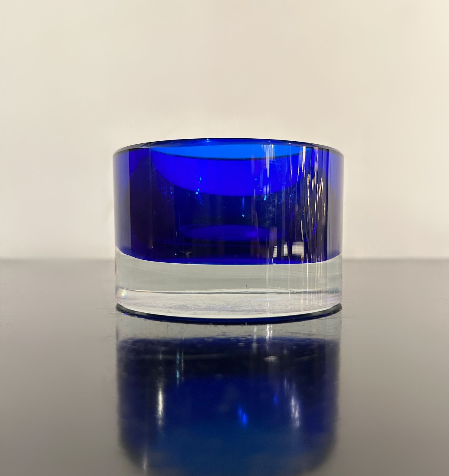 Mario Pinzoni For Seguso Vetri D'arte Venetian Glass Bowl, Blue And Lilac, 1965 photo for sale