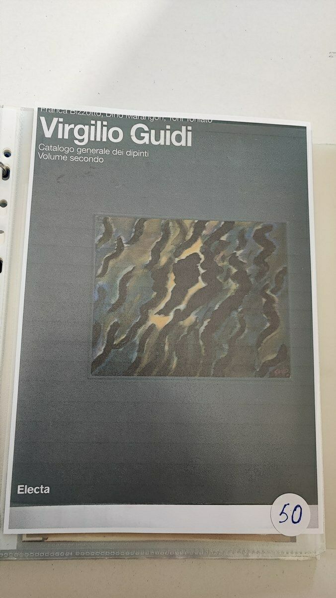 Art Work By Virgilio Guidi, Oil On Canvas Cardboard From 1967, Cosmic Architecture photo