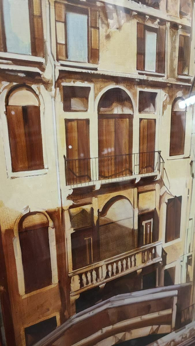 Work By Giorgio Balboni, Oil On Canvas, Venice, 1993 photo furniture