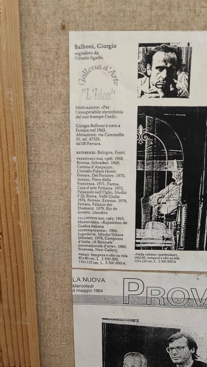 Art Work By Giorgio Balboni, Oil On Canvas, Venice, 1993 photo