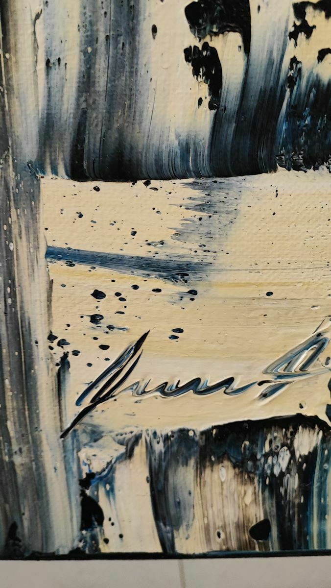 Work By Pierluigi De Lutti, Oil On Canvas, Not Only Black And White photo buy