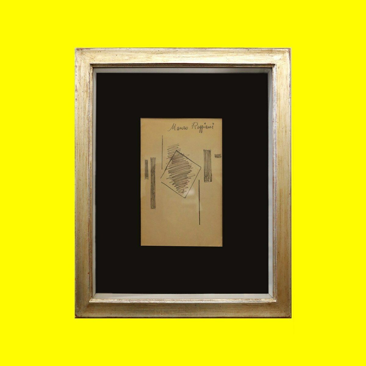 Work By Marco Reggiani, Mixed Media On Cardboard, 1970s