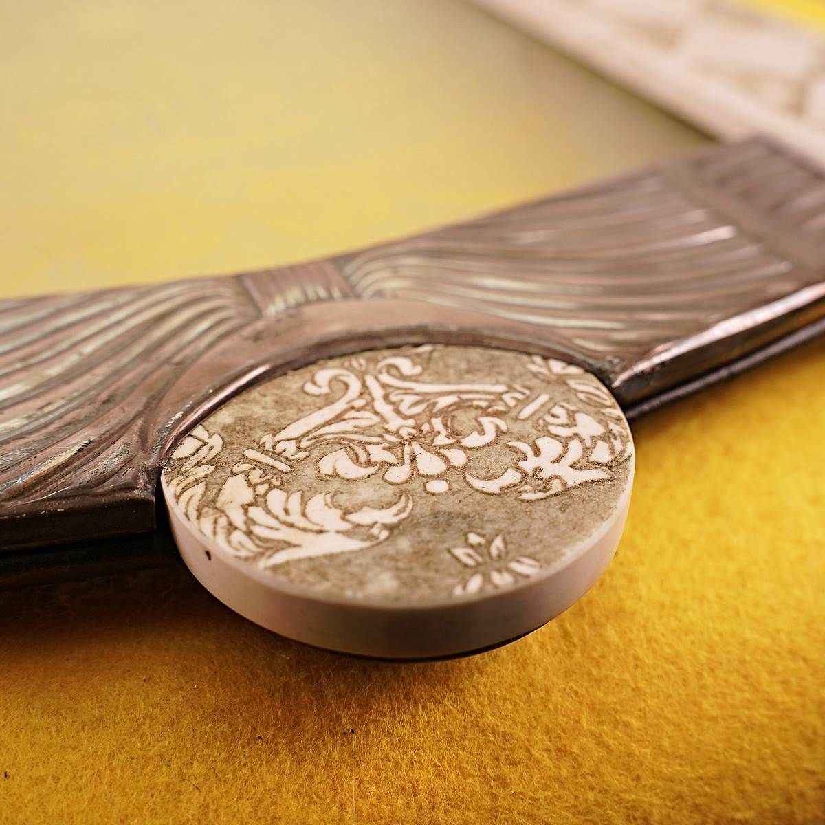 Fine Tray In Marble, 800 Silver And Engraved Glass Handmade Akros Venezia photo for sale