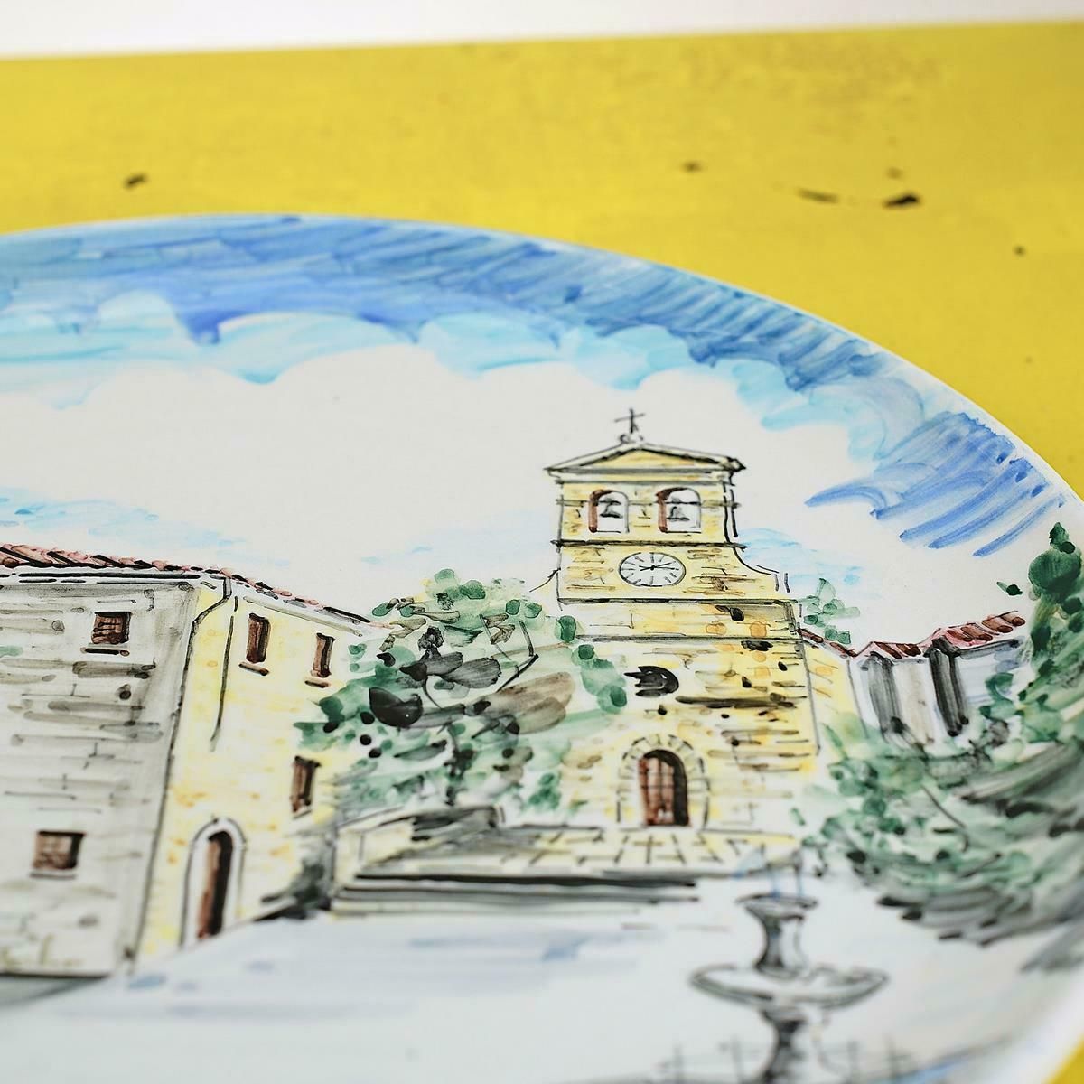 Pennabilli Artistic Ceramic Wall Plate, City Of Novafeltria photo furniture