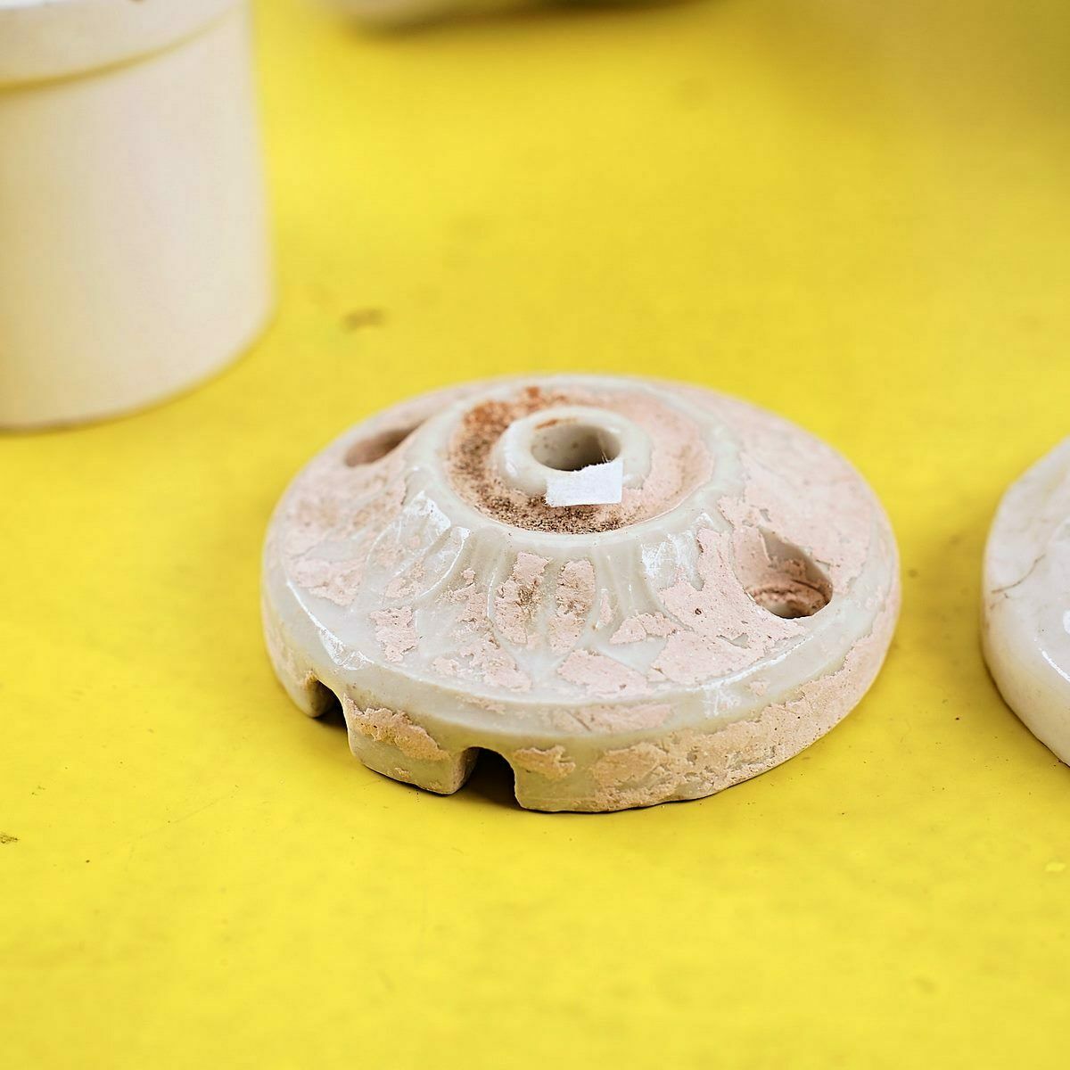 Lot Of Ceramic Pulleys, Chandeliers From The Early 1900s photo for sale