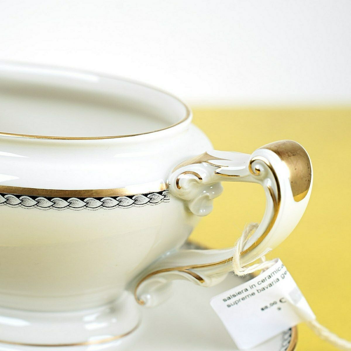 Ceramic Gravy Boat, Heinrich Ivory Body Supreme Bavaria Germany photo for sale