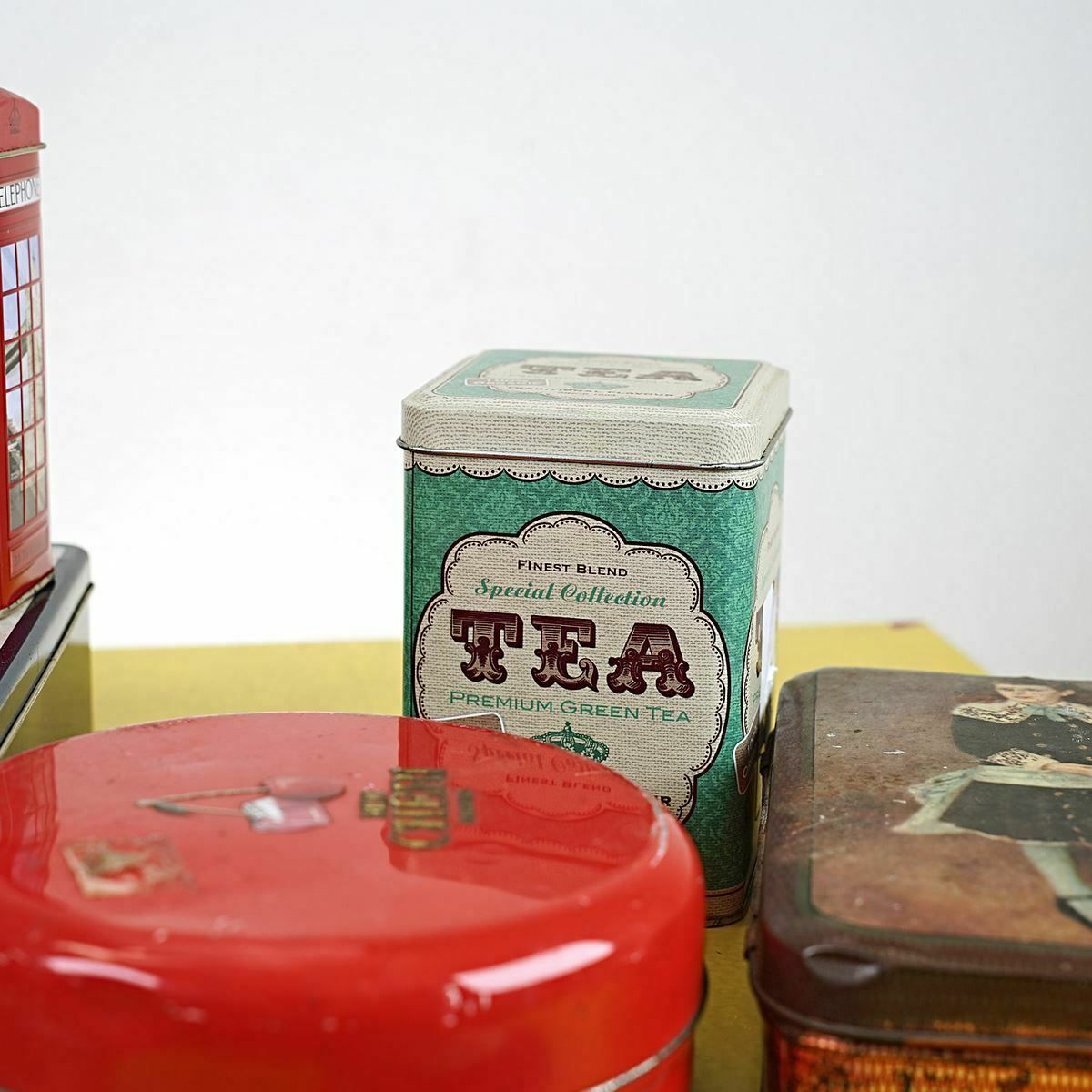 Set Of 9 Vintage Tin Boxes photo vinterior