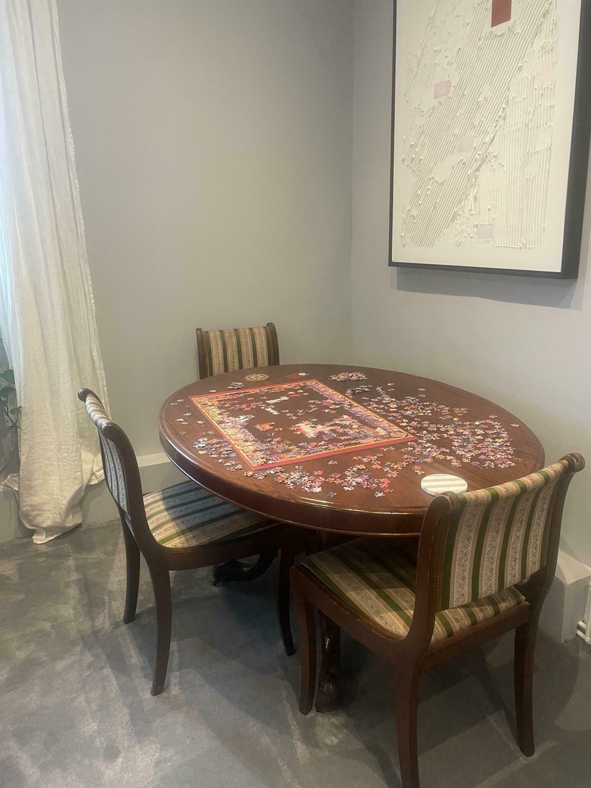 Victorian Dining Room Table With Four Chairs photo for sale