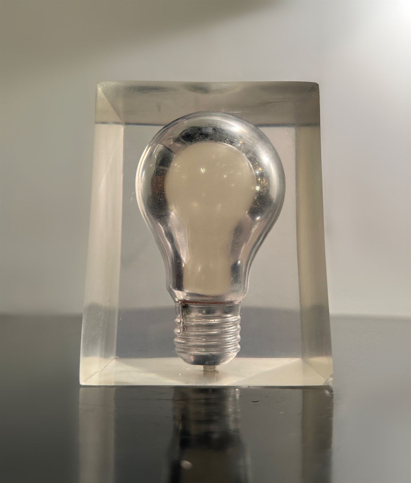 photo for sale Late Mid Century Phosphorescent Bulb Sculpture By Pierre Giraudon, 1970