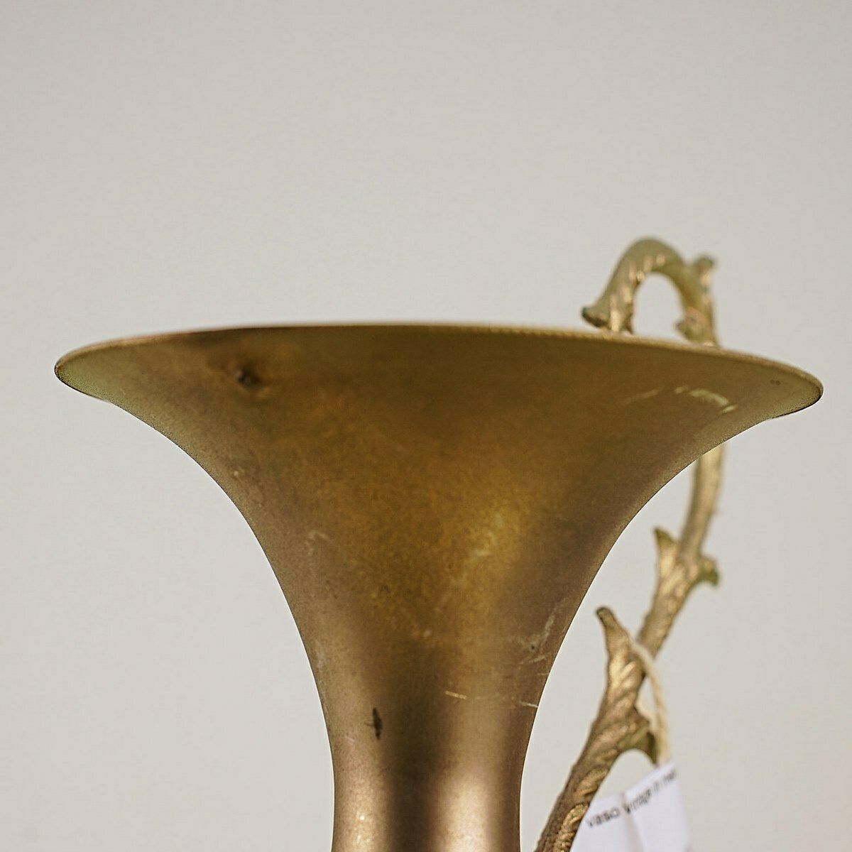 Vintage Vase In Metal And Onyx photo for sale