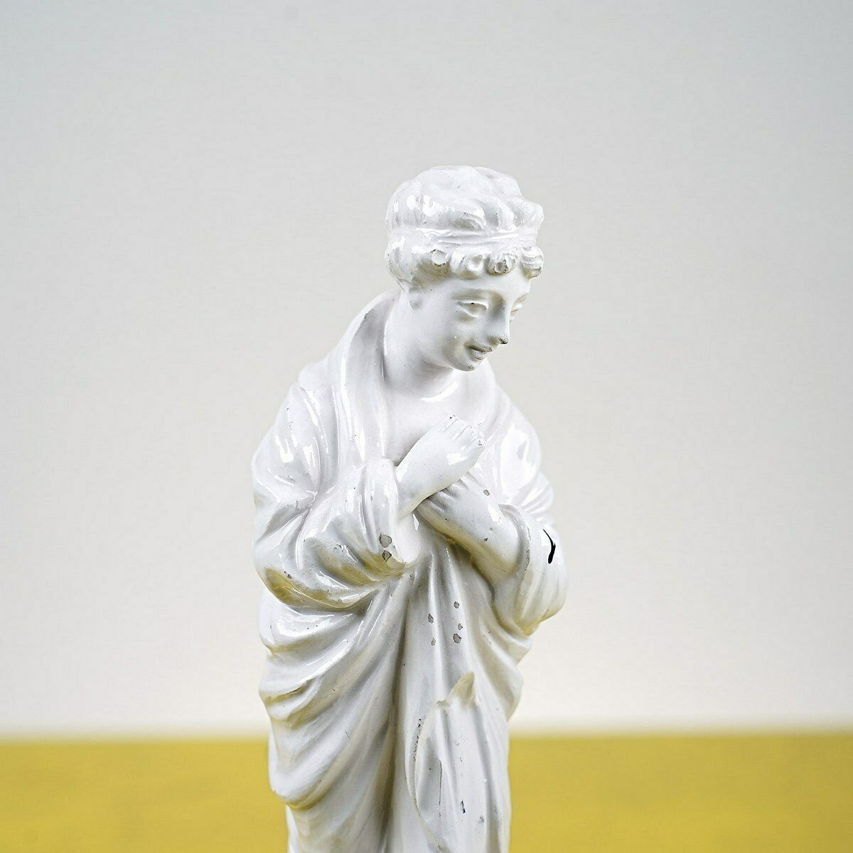 Porcelain Figurine Of Woman With Cloak, Marked Lr photo furniture