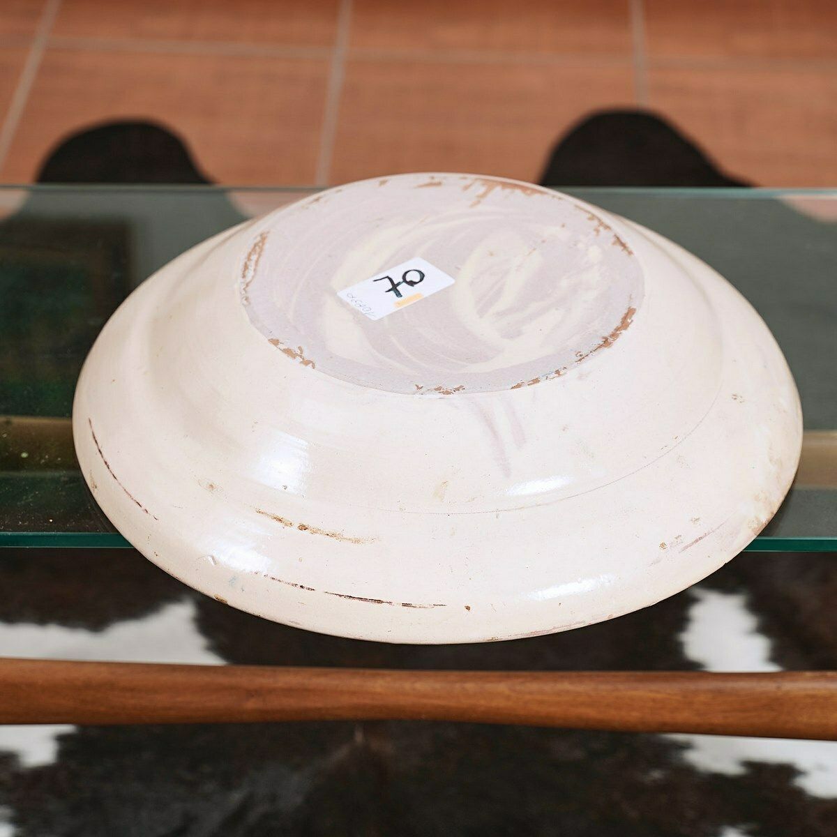 Large Centerpiece Plate In Glazed Terracotta photo furniture