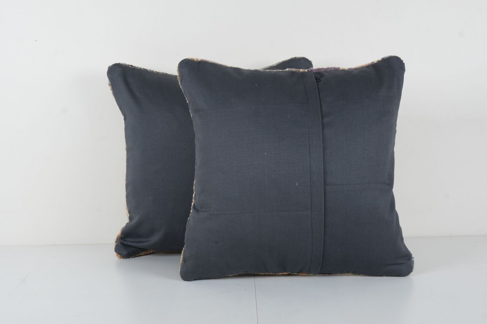 Turkish Oushak Pillow Cover, Set Of Two Tan And Brown Wool Boho Woven Carpet  Cover photo furniture