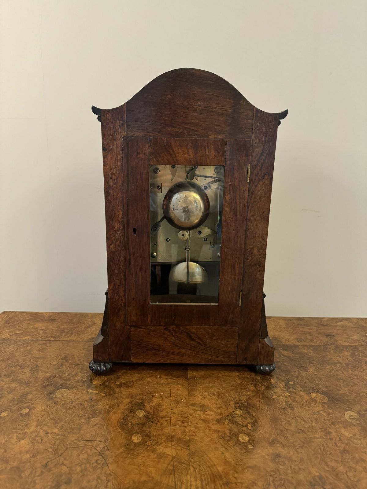 Superb Quality Antique Regency Rosewood Inlaid Bracket Clock By Seller Of Reading photo for sale