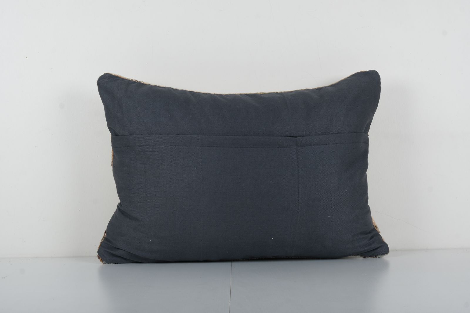 Muted Tan Carpet , Faded Ethnic Turkish Yastik Pillow, Oushak Pillow Cover photo for sale