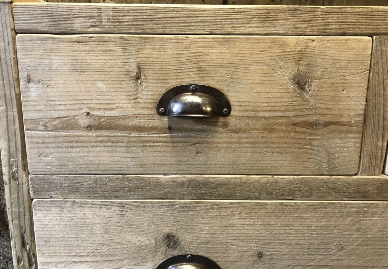 Reclaimed Hand Made Chest Of Draws ( Raw Clear Wax Finish ) photo furniture