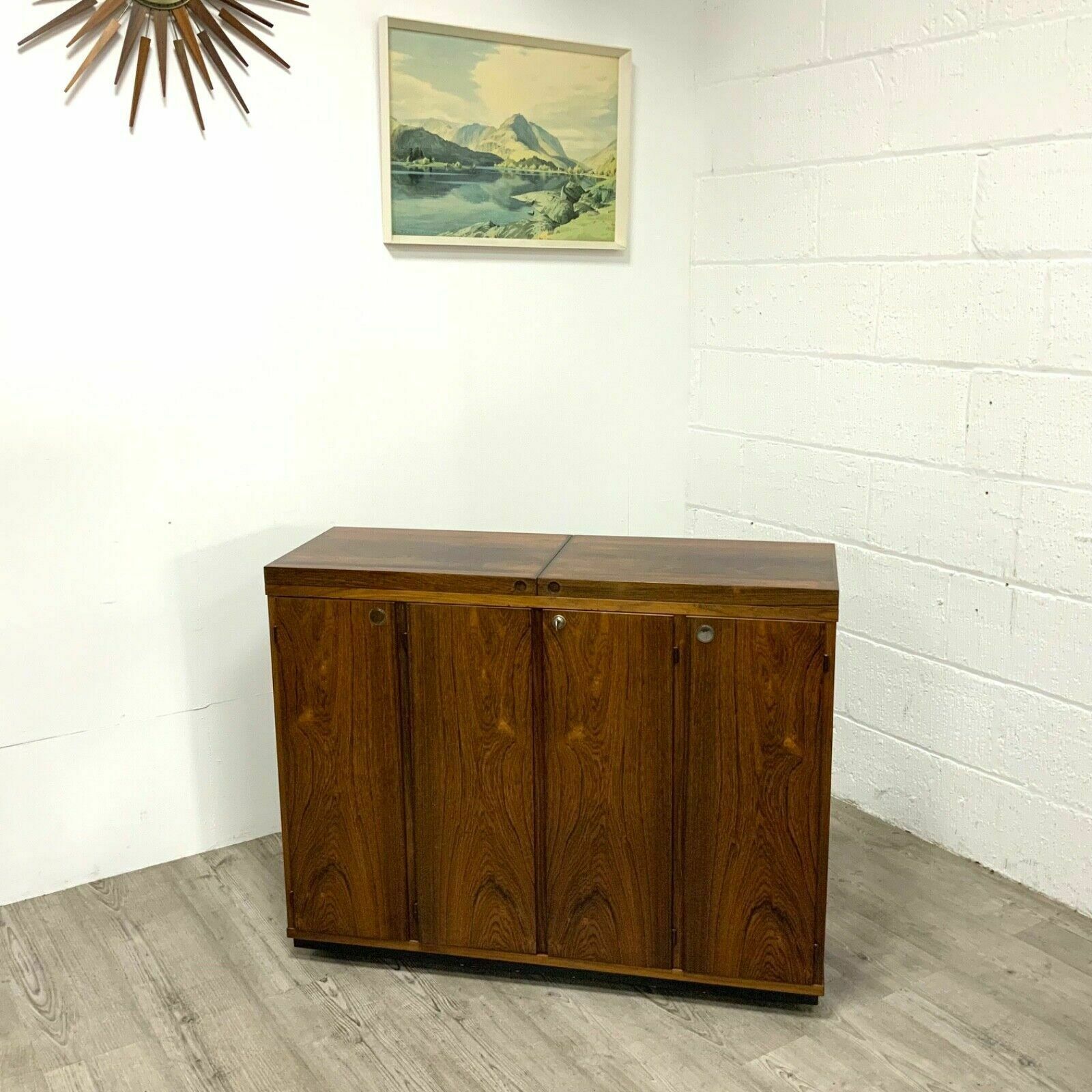 Danish Rosewood Captains Drinks Cocktail Cabinet Bar By Reno Wahl Iversen Folr Drylund photo Furniture