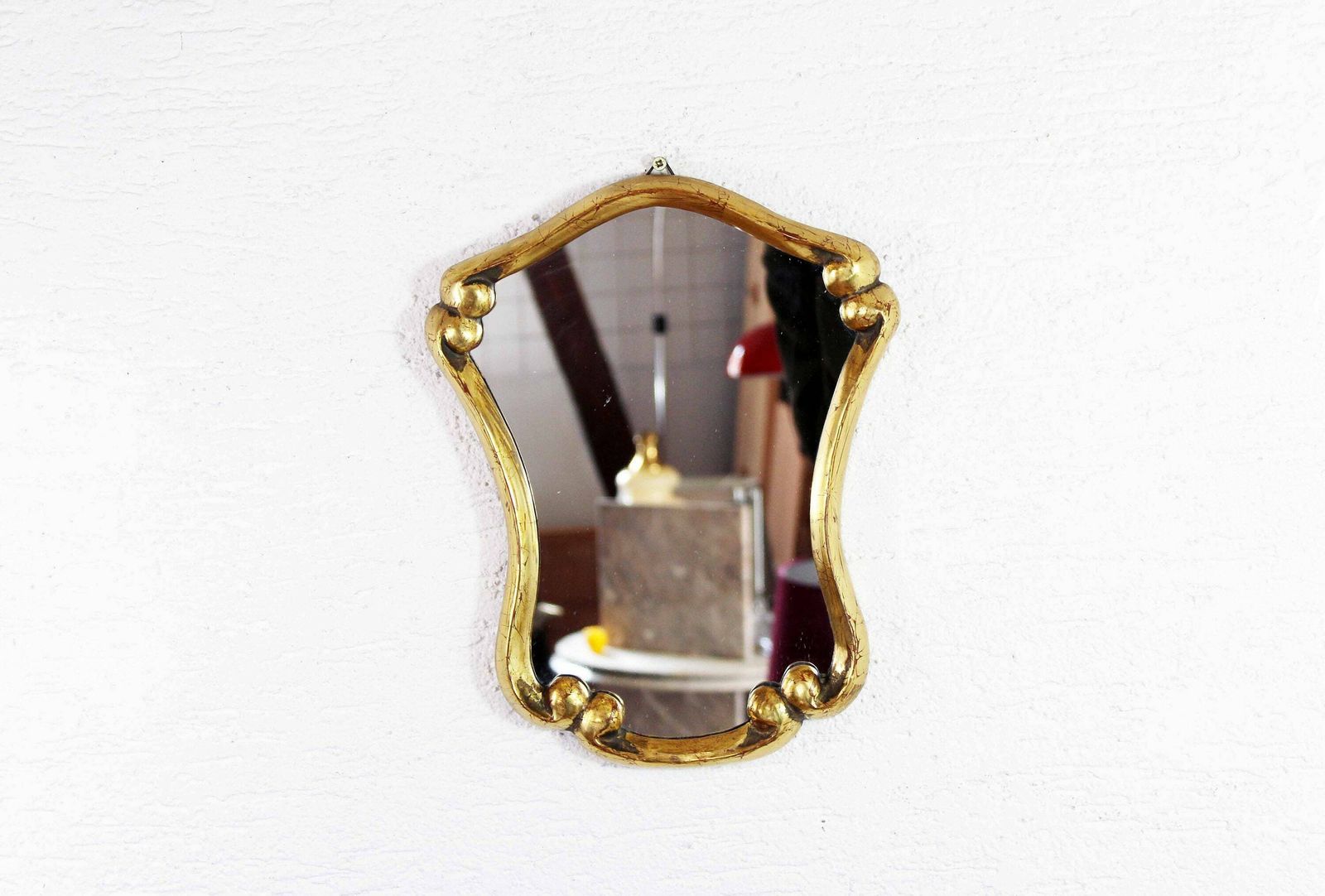 Wooden Mirror Gilded With Gold Leaf, France 1930 photo furniture
