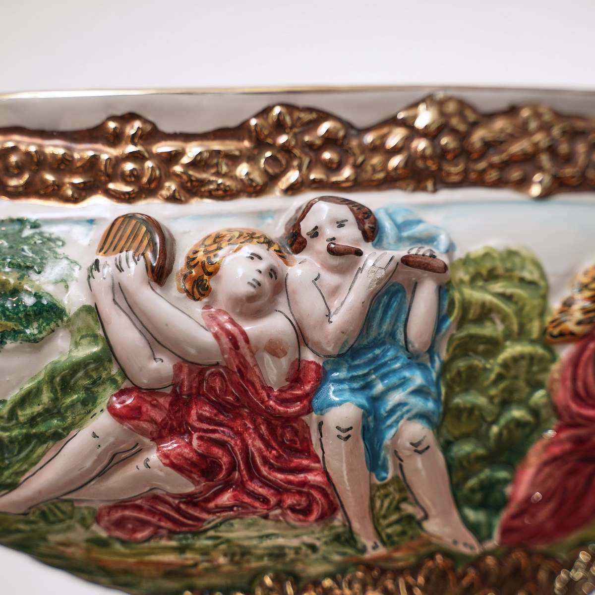 Ceramic Centerpiece Vase, Musicians photo Home Decor