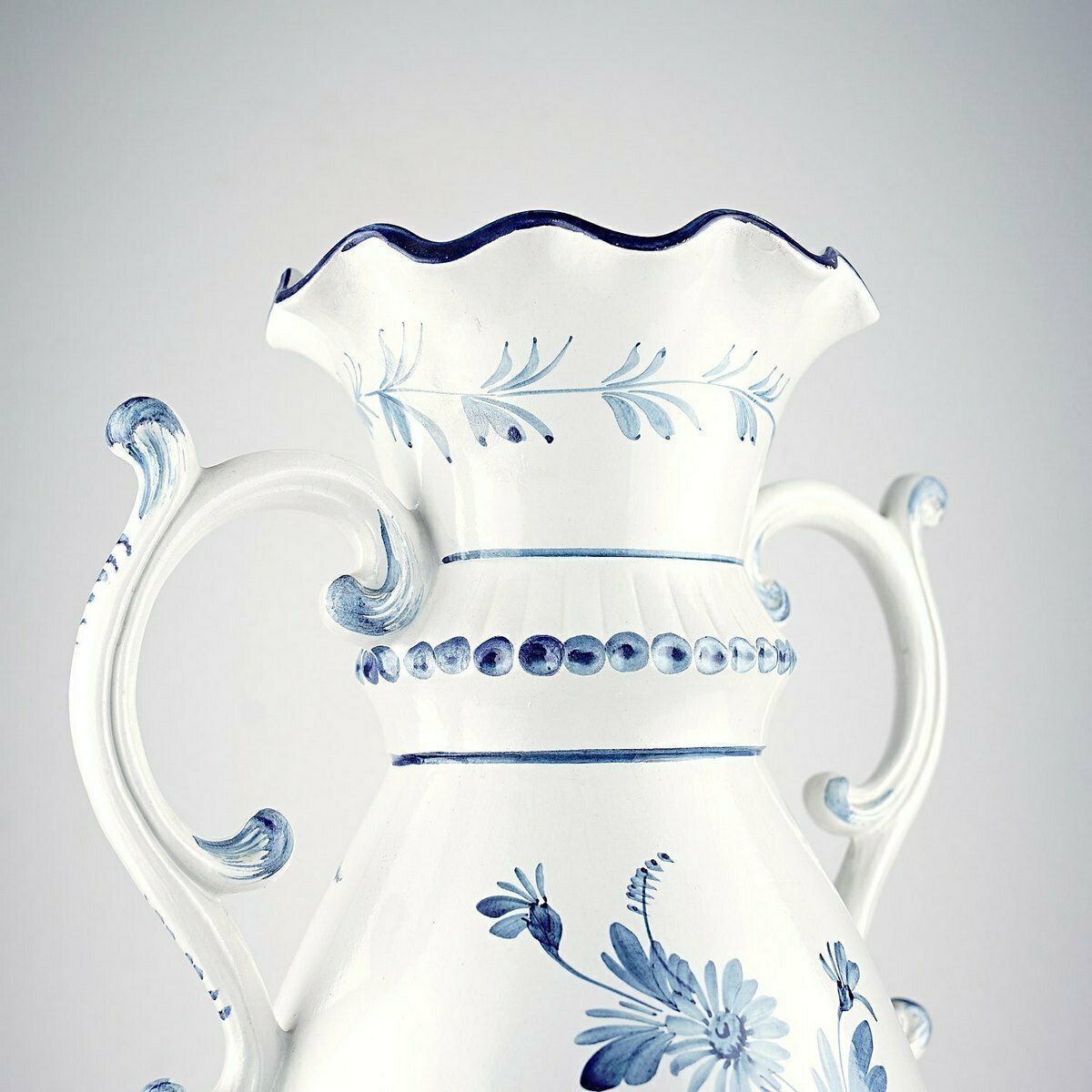 Large Ceramic Vase With Bassano Floral Motif photo furniture