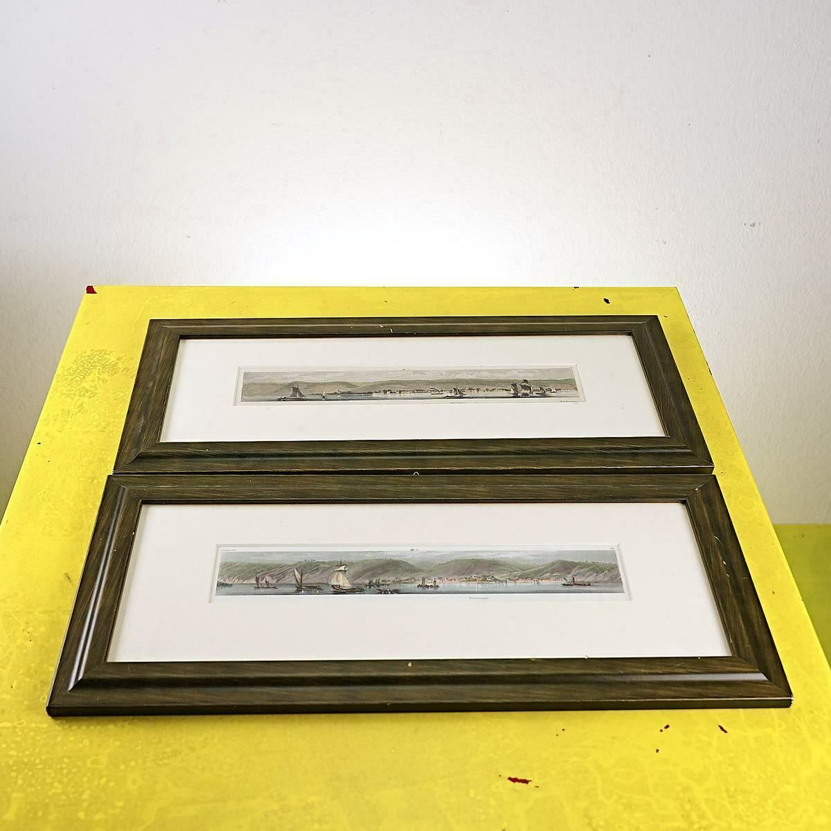 Pair Of Landscape Paintings With Boats