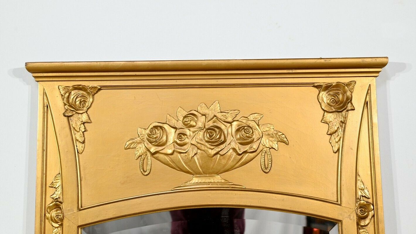 Wooden Mirror And Golden Staff, Louis XVI Style – 1930 photo 978.5