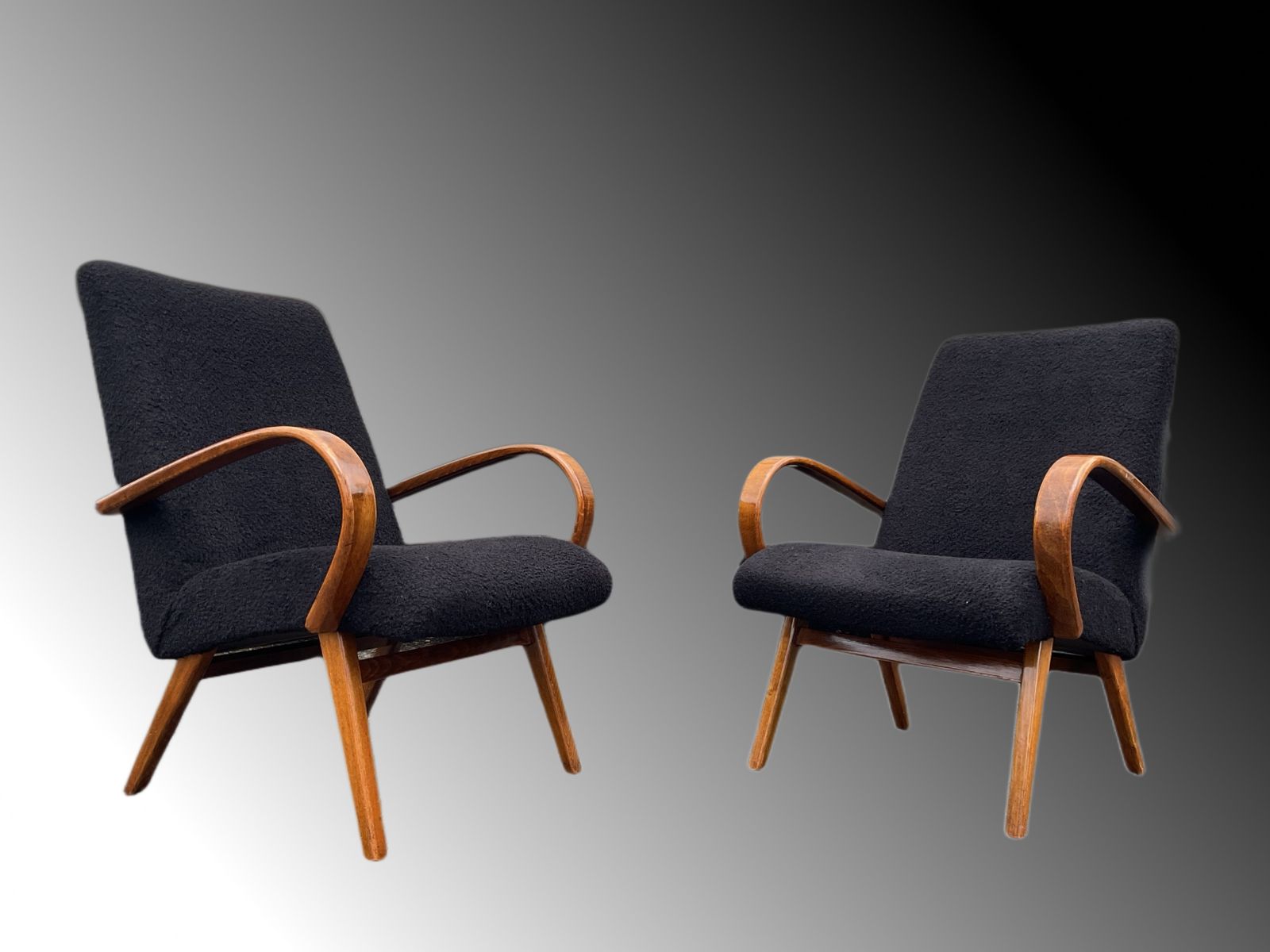 Model 53 Armchairs By Jaroslav Smidek For Ton, 1960s photo 1085.0