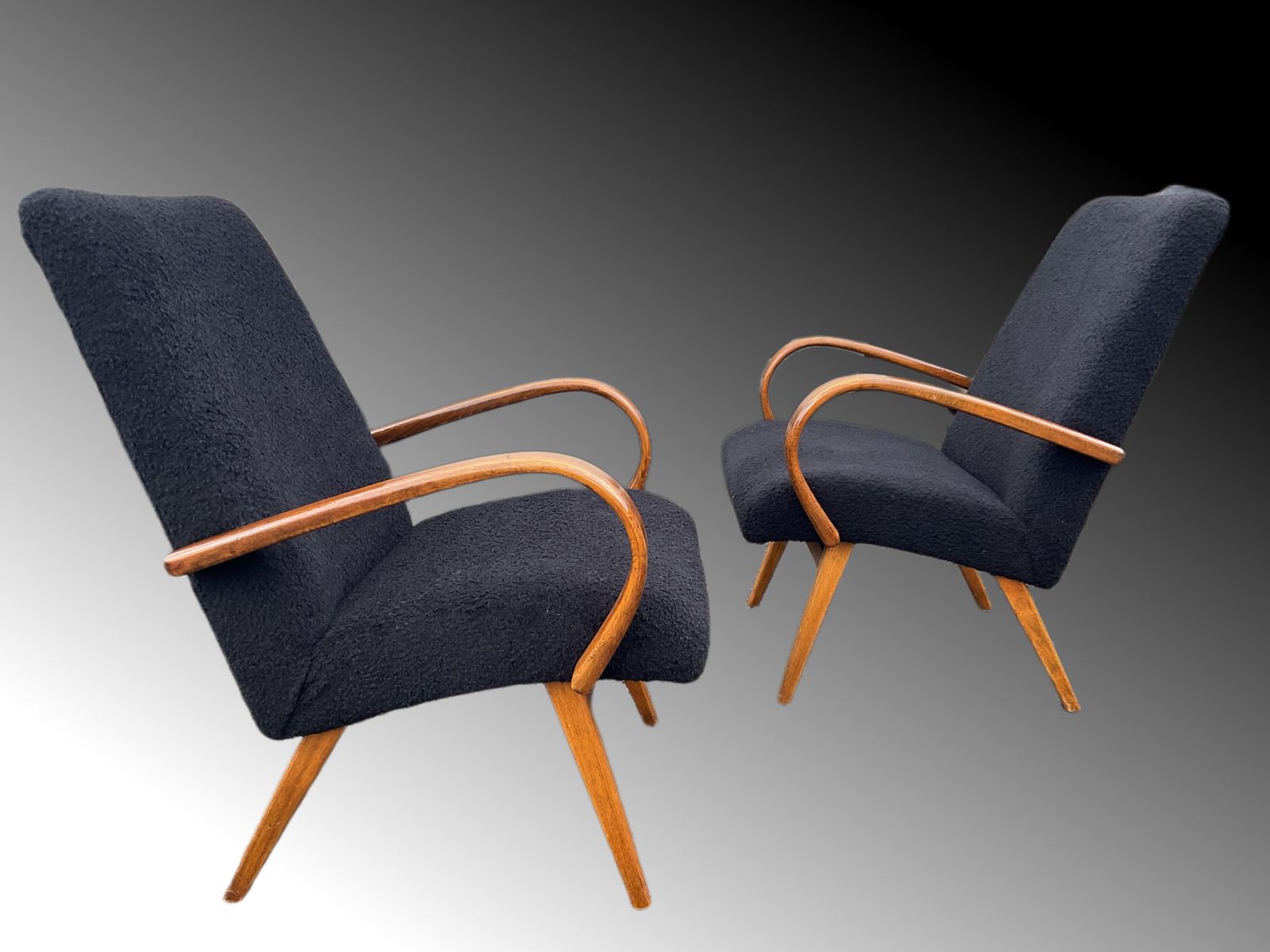 photo furniture Model 53 Armchairs By Jaroslav Smidek For Ton, 1960s