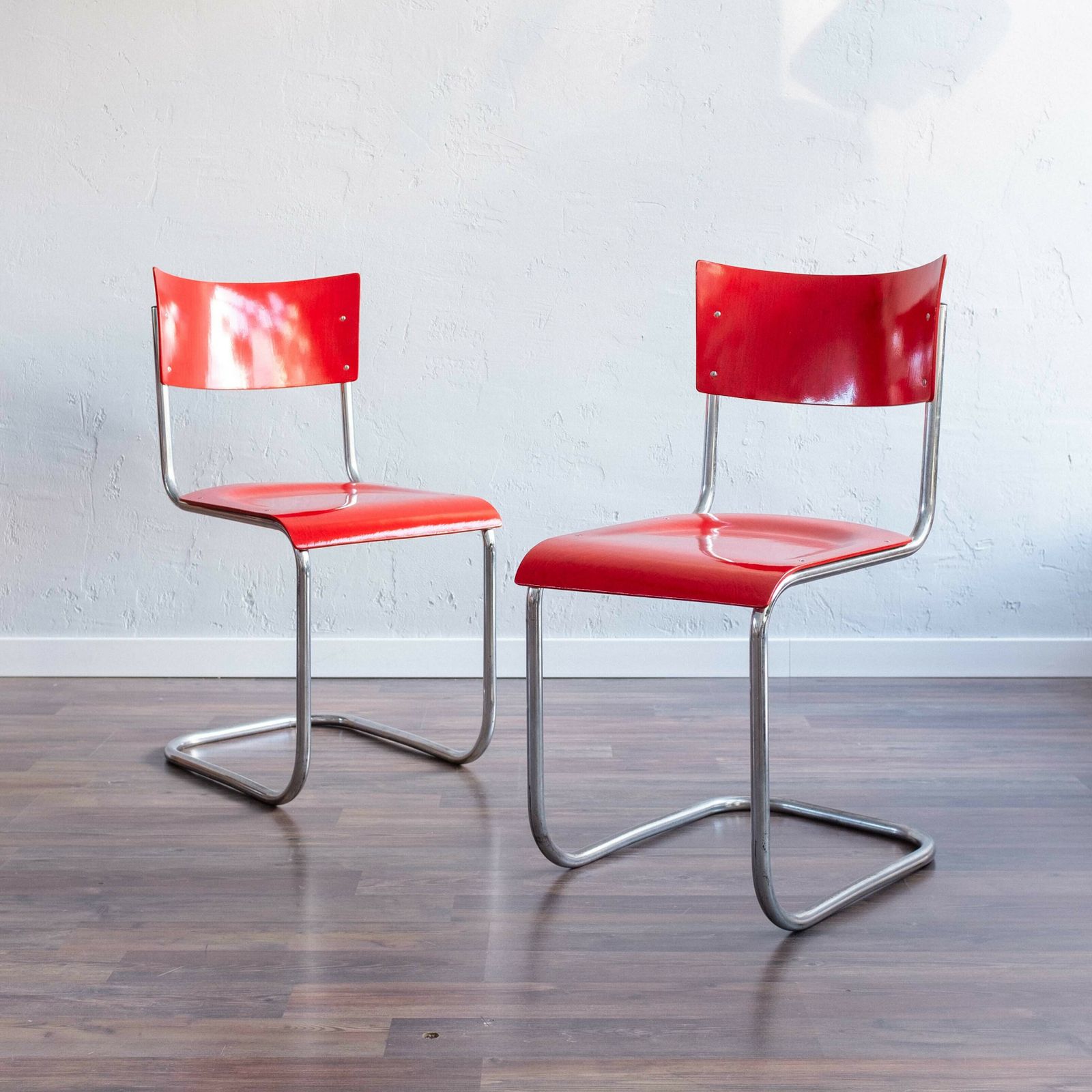 Functionalist Bauhaus Style Dining Chairs By Kovona, 1940s