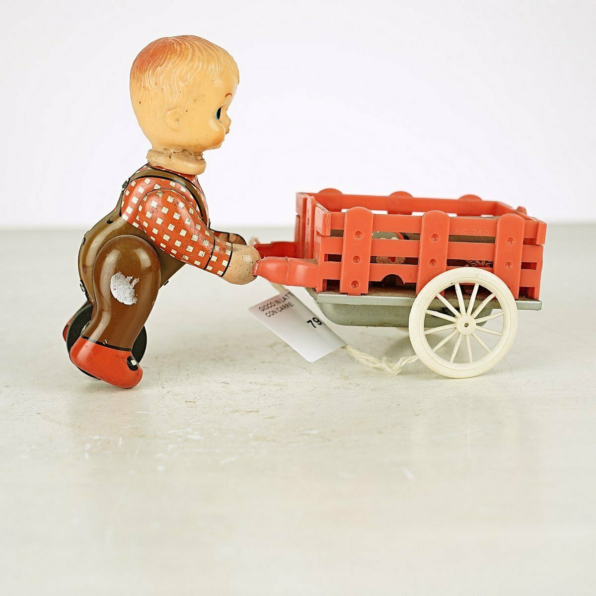 Vintage Tin Game For Child With Cart photo for sale