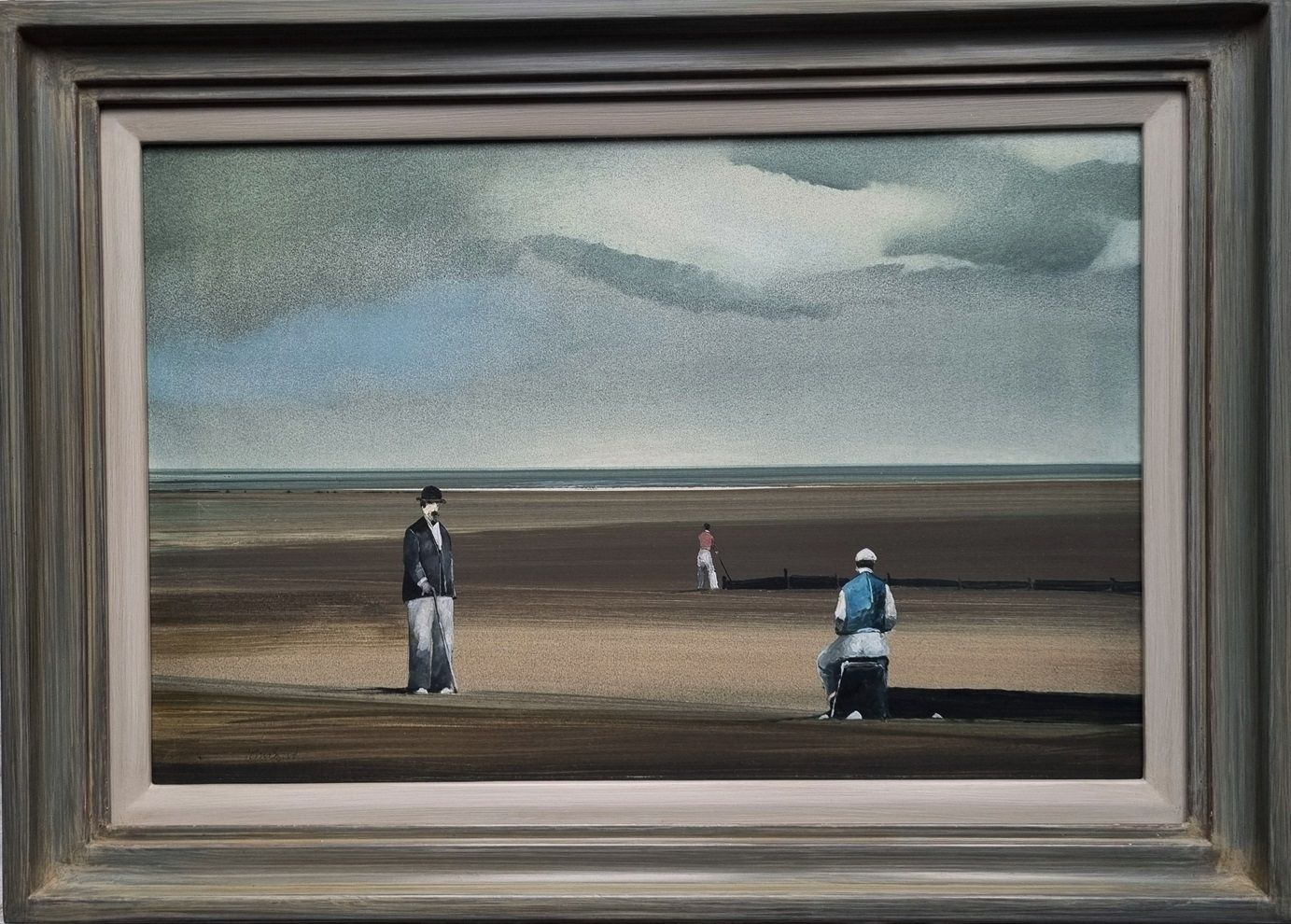 John Bond 'Three Men On A Norfolk Beach' (Framed Oil Painting) photo furniture