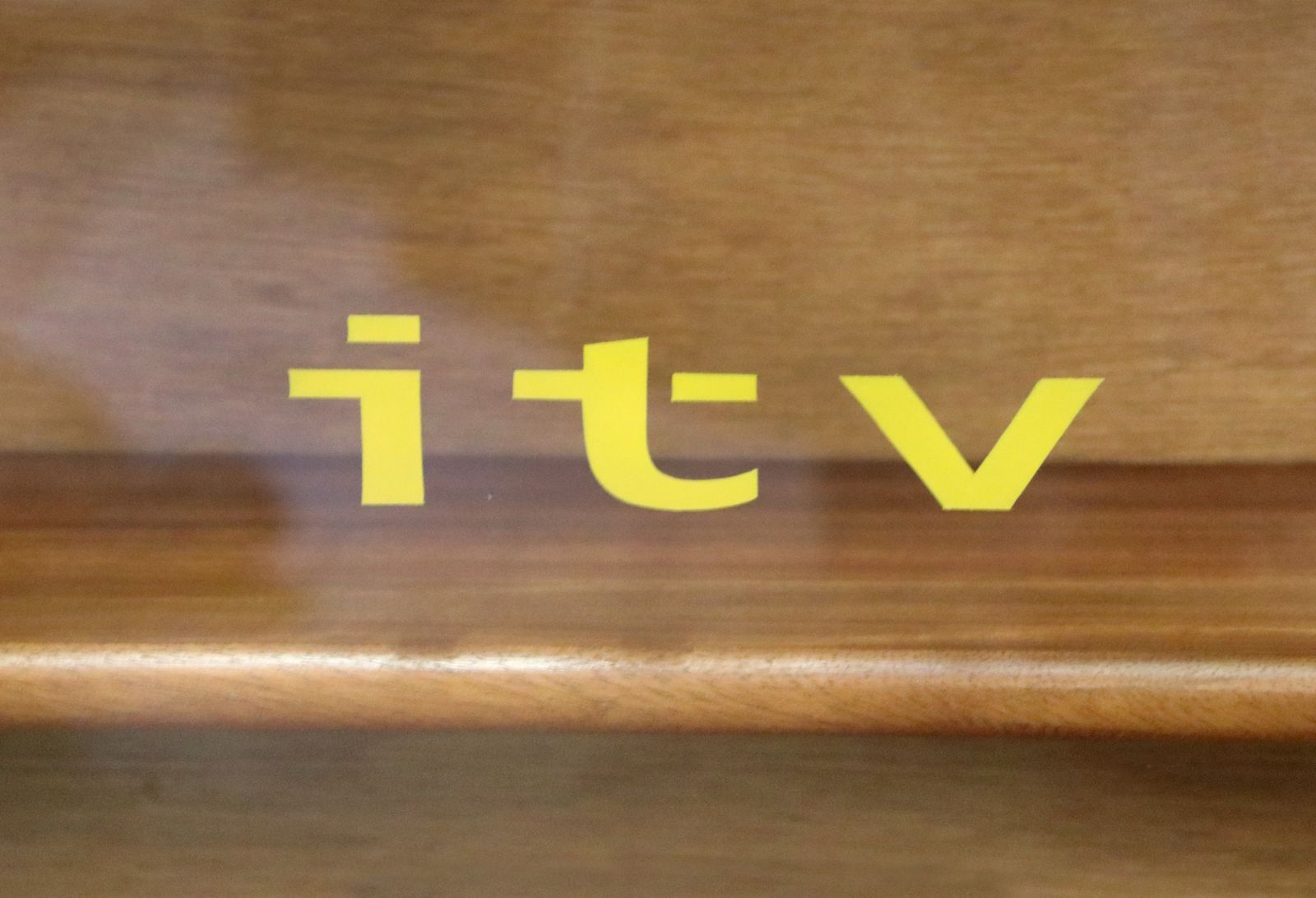 photo vinterior A Lovely Quality Mid Century Bookcase Cabinet,  Later Sign Written For Anglia Television.