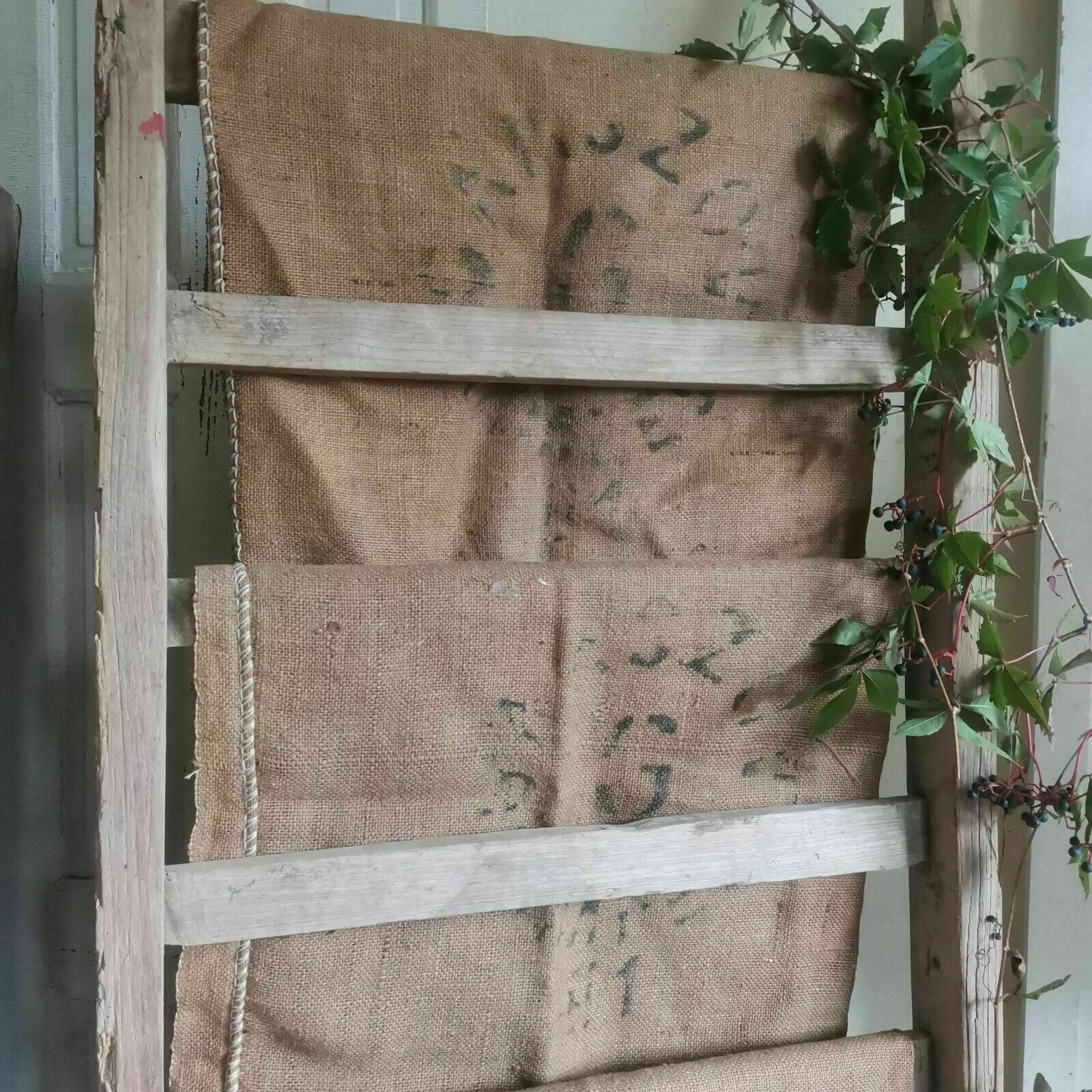 Antique Barn Hay Ladder, Wooden 1900s Rare Design, Solid And Robust. Beautiful photo Home Decor