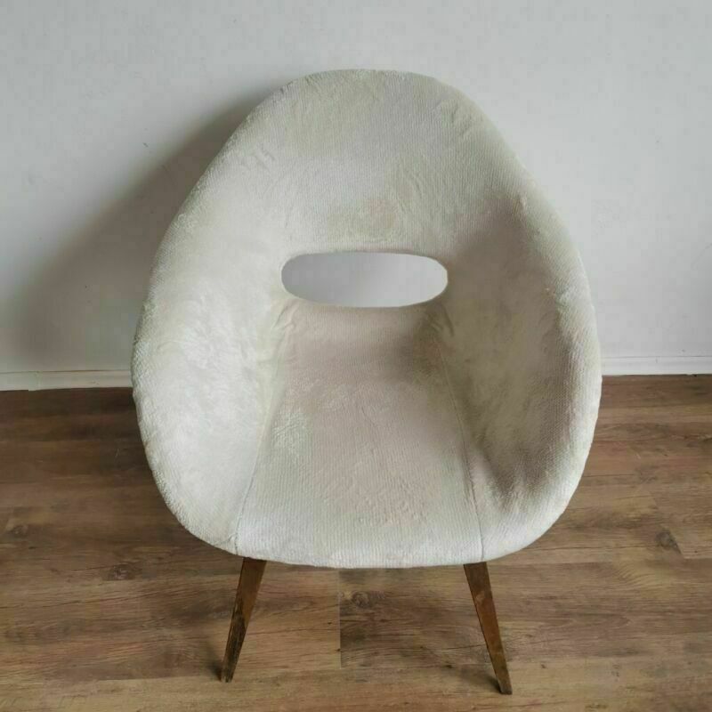 Beautiful Newly Upholstered Designer Mid Century Chairs From Czechoslovakian photo vinterior