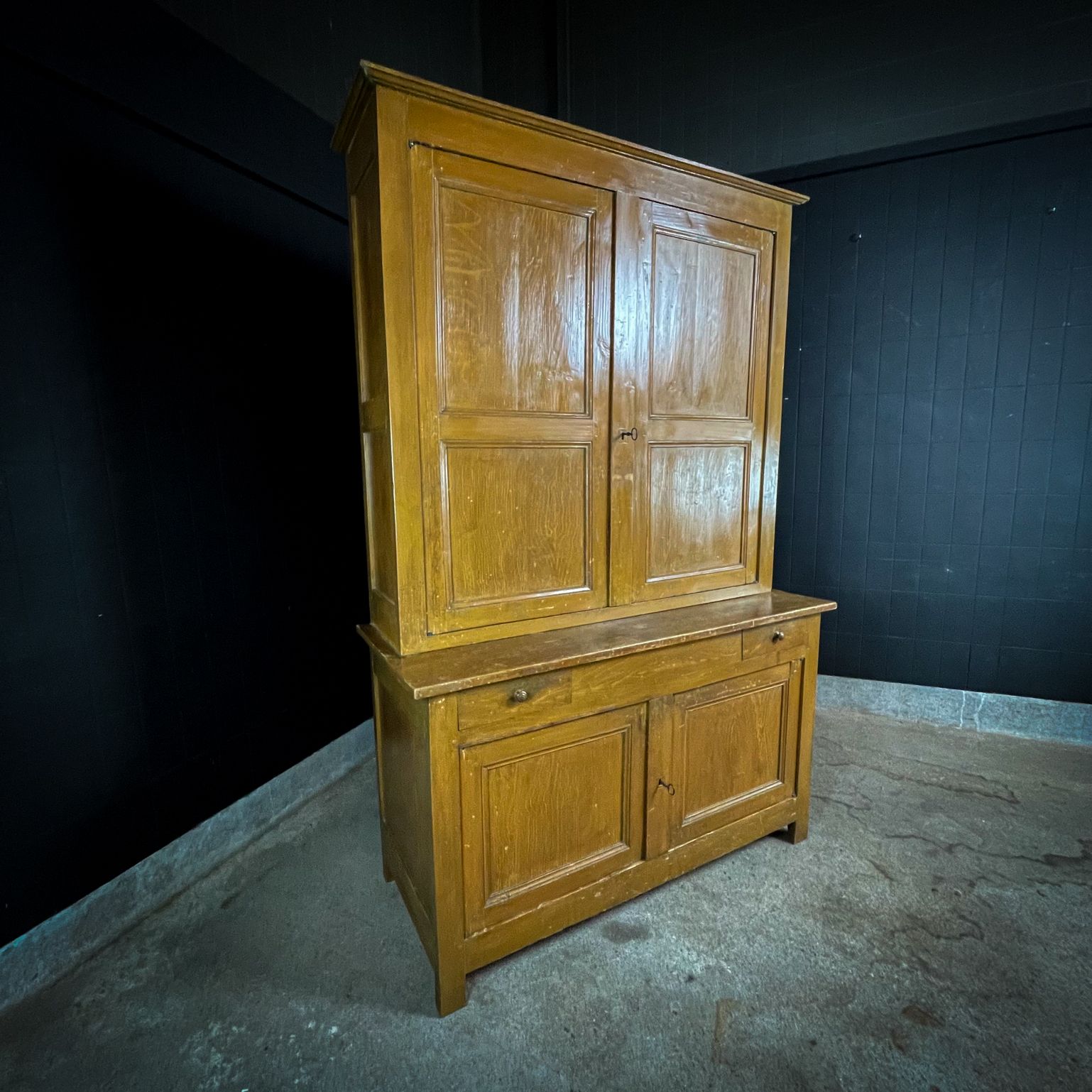 Rural Brocante Wooden Cupboard – 1920s, France photo for sale