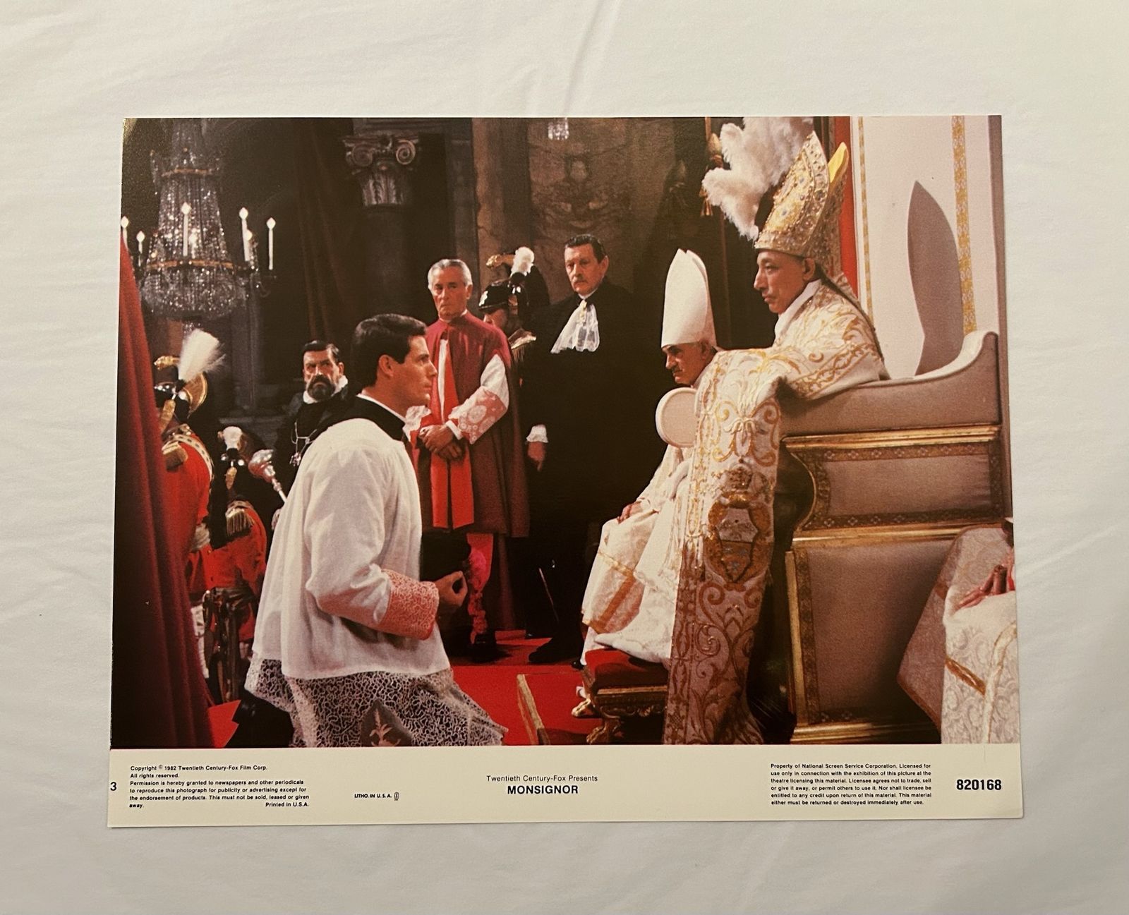 Monsignor   Original 1982 Lobby Card #3 photo furniture