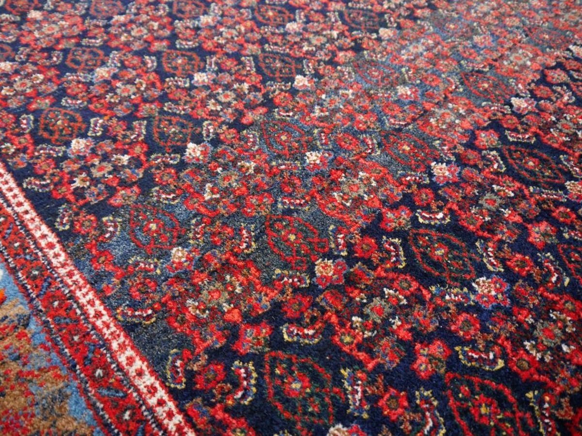 Senneh Vintage Gol Farang Carpet 6.6 X 4.6 Ft photo Textiles
