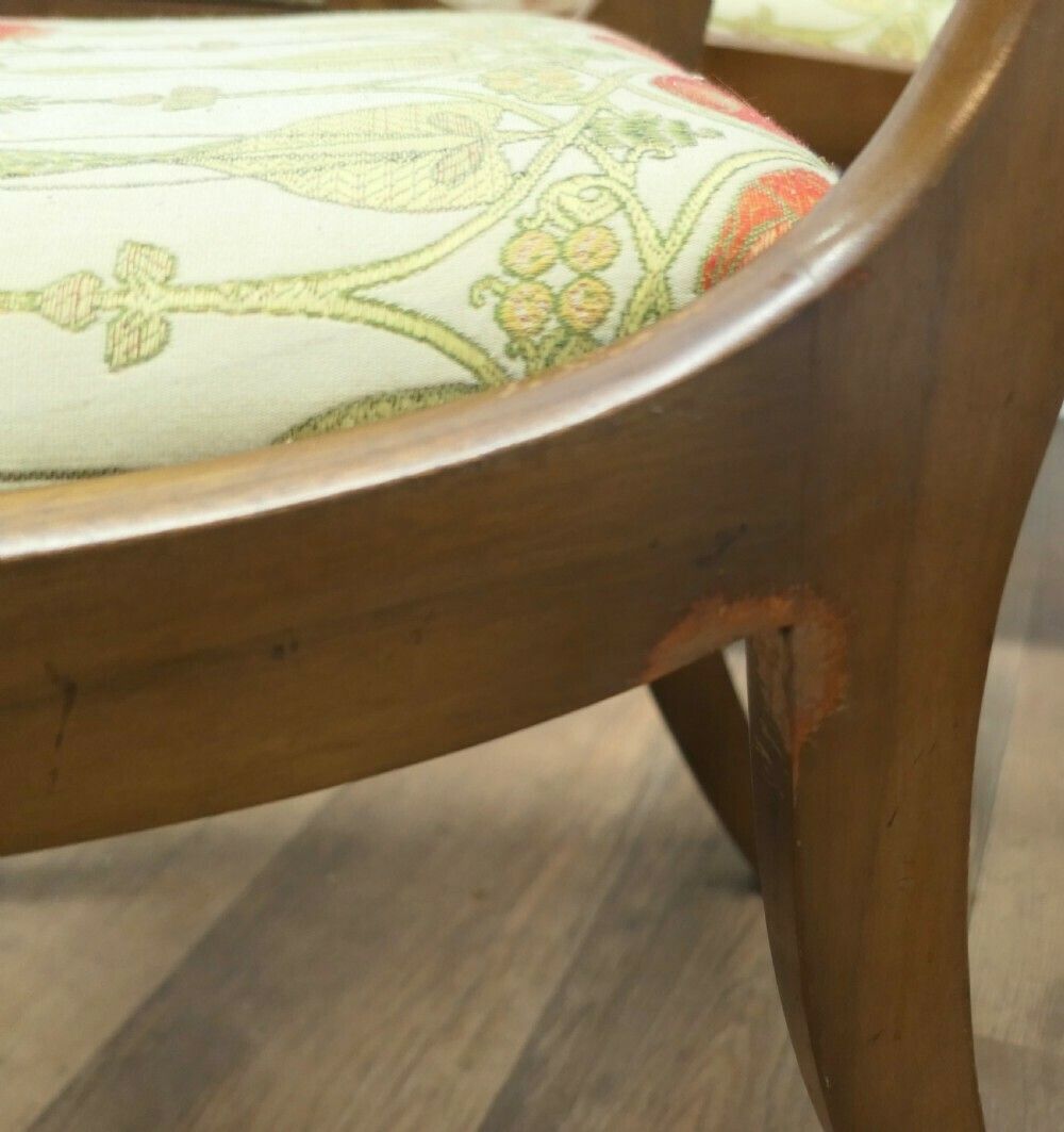 Set Of 4 Art Nouveau Walnut Dining Chairs photo buy