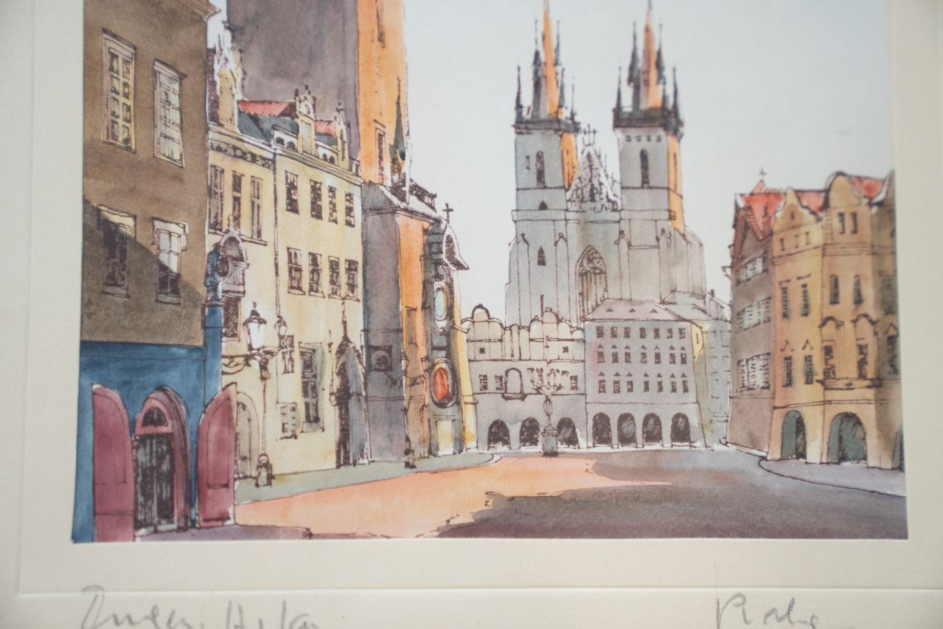 Picture Prague, Old Town Square, Gold Leaf. 1970 1980 photo Home Decor