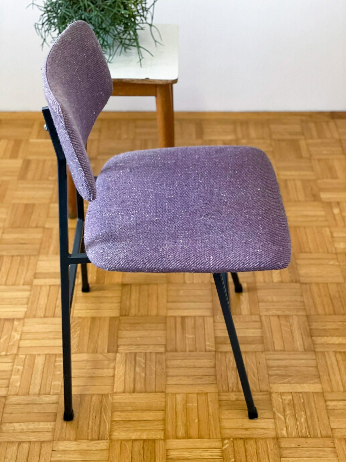 Vintage Purple Dinning Or Office Chair By Stol Kamnik / Vintage Desk Chair / Yugoslavia / Mid Century Kitchen Chair / Mcm Chair photo 215.0