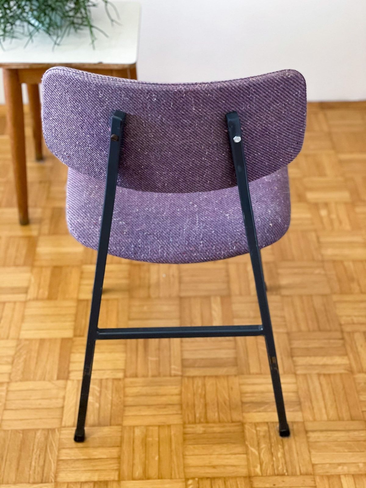 Vintage Purple Dinning Or Office Chair By Stol Kamnik / Vintage Desk Chair / Yugoslavia / Mid Century Kitchen Chair / Mcm Chair photo vinterior