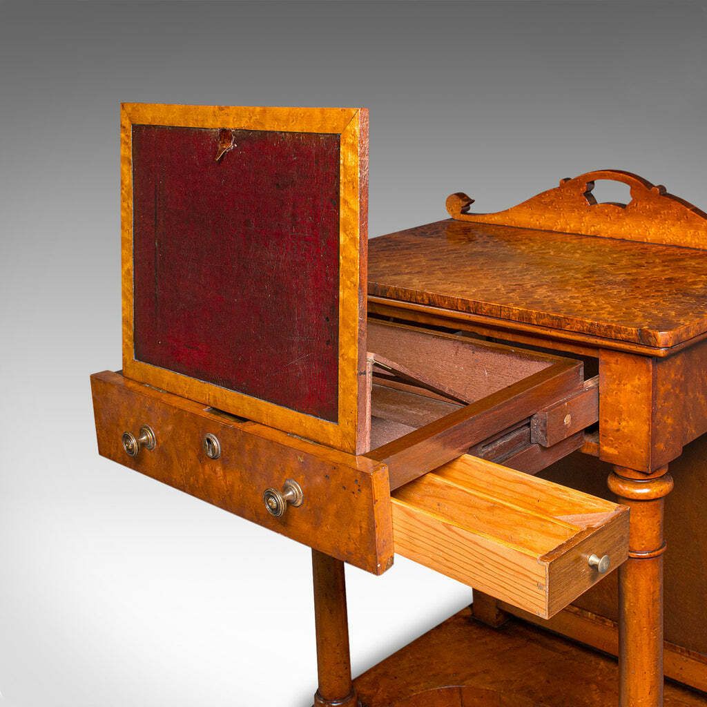 Furniture Antique Ship's Purser's Desk, English, Writing Table, Beidermeier, Victorian photo