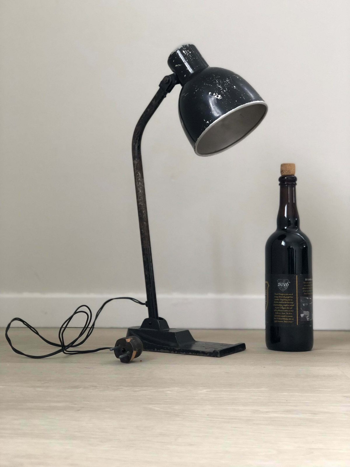 Industrial Steel Desk Lamp 1940s United Kingdom photo Lighting