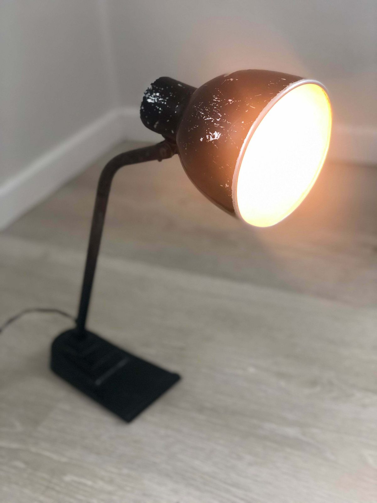 Industrial Steel Desk Lamp 1940s United Kingdom photo vinterior