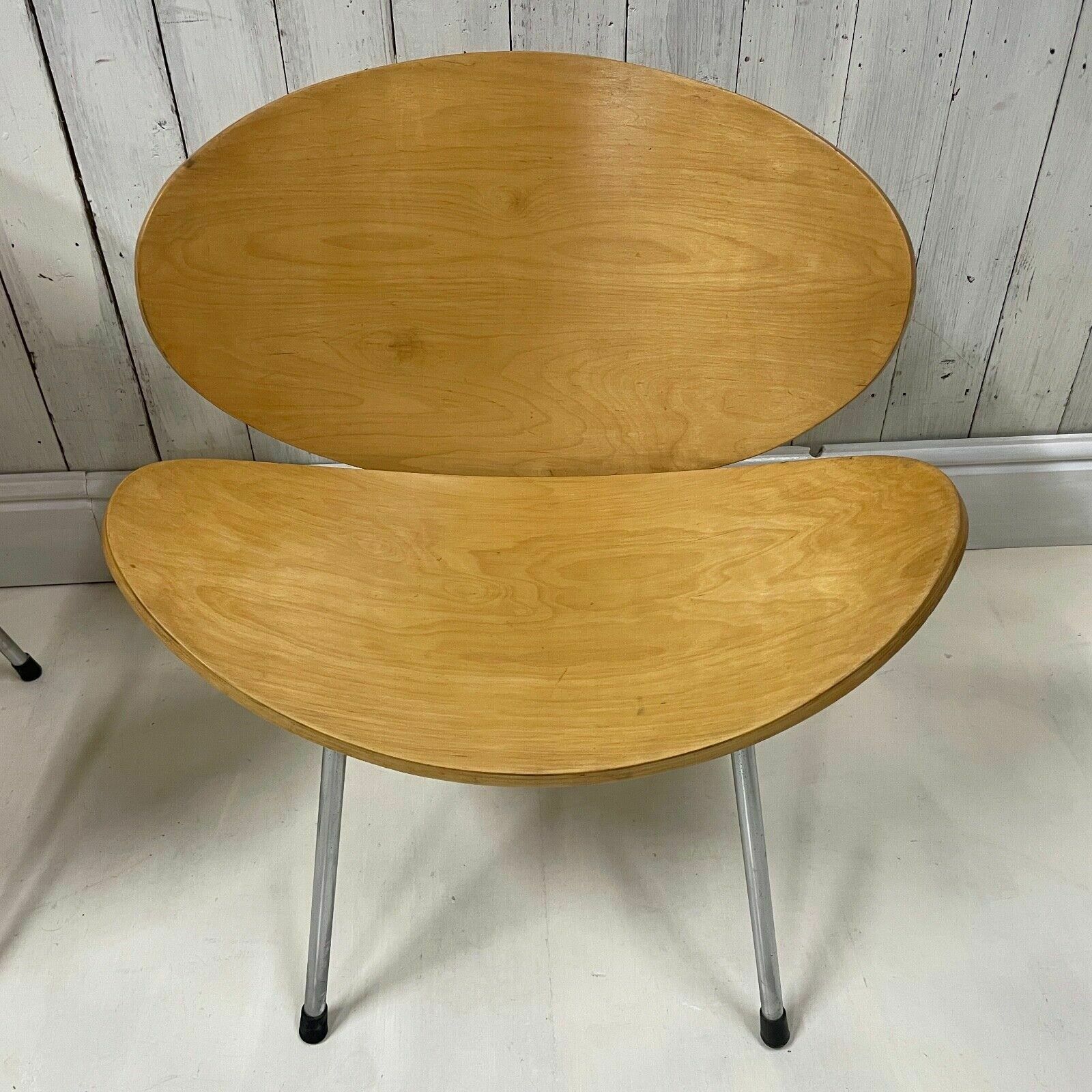 2 X Mid Century Ply Chairs Danish Vico Fritz Hans 70s 80s Lounge Garden Dining photo Furniture