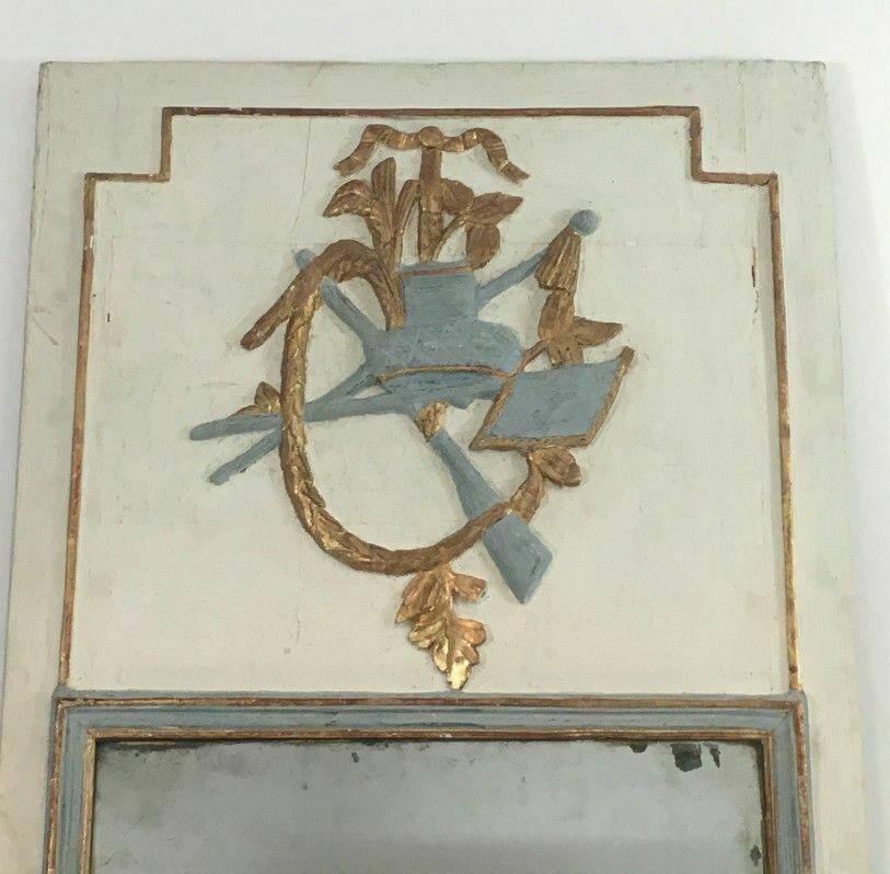 Louis XVI Style Mirror In Patinated Carved Wood photo 1000.0