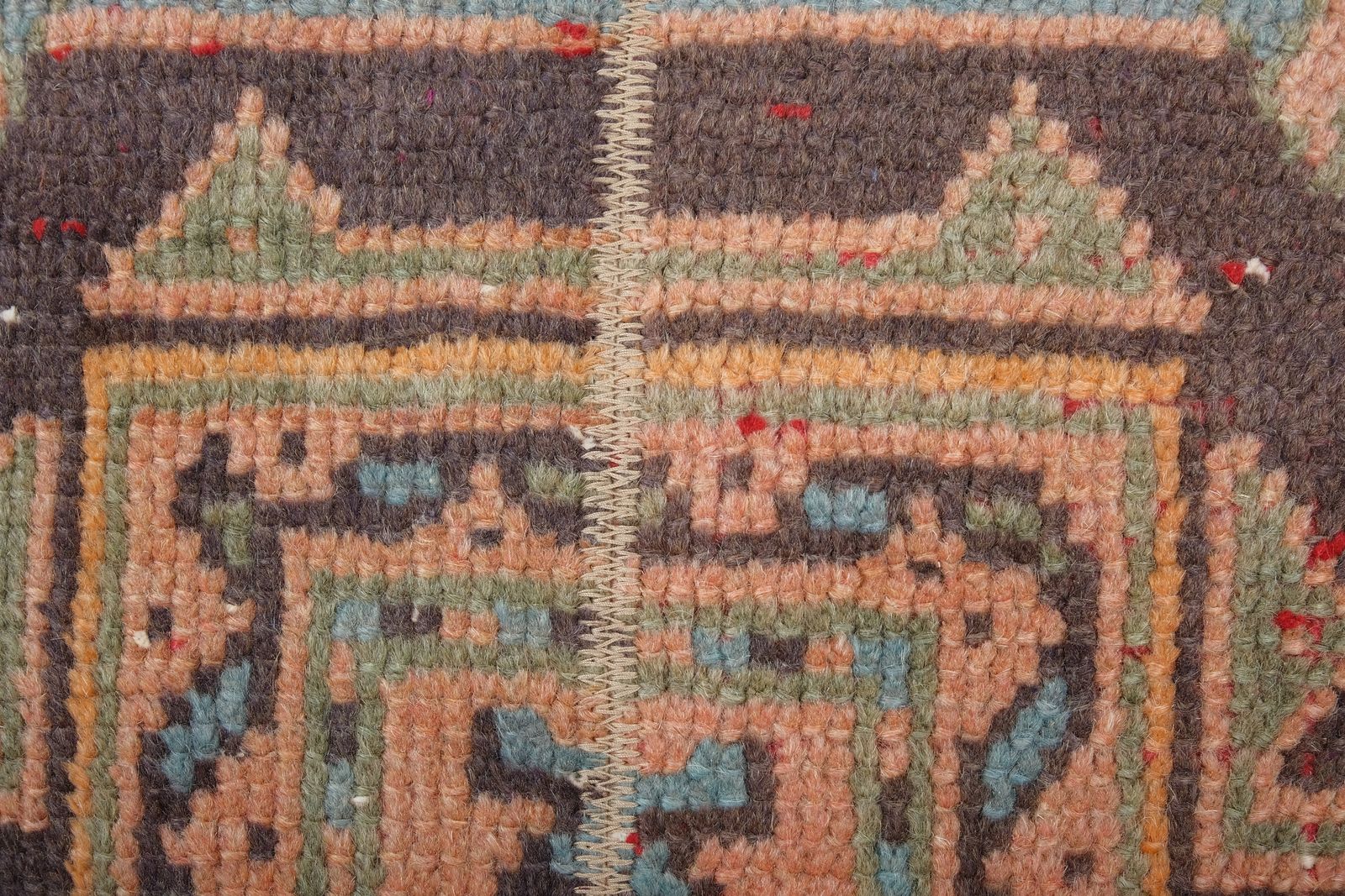 Set Of Two Turkish Oushak Pillow Cover, Pair Vintage Carpet  Cover photo Textiles