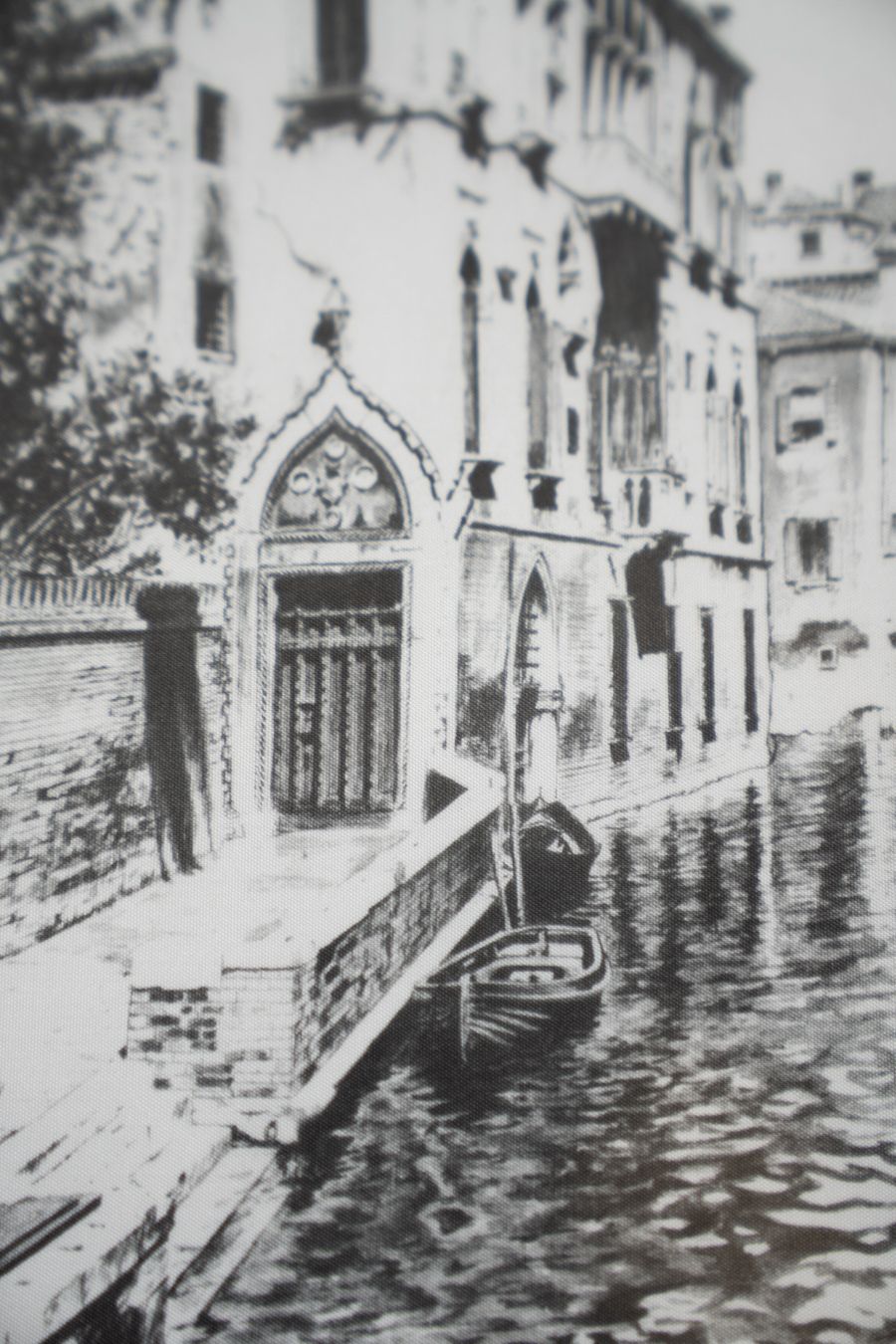 Pair Of Antique Venice Silkscreens With Gilded Frame, Rio Del Lovo, Signed D'amico,  1970 1980 photo vinterior
