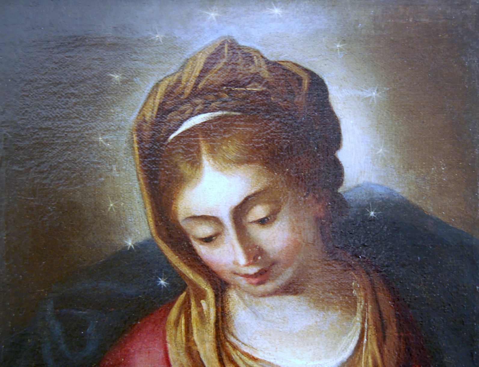 Italian School ( XVIII ) Oil On Canvas   Immaculate Virgin photo for sale